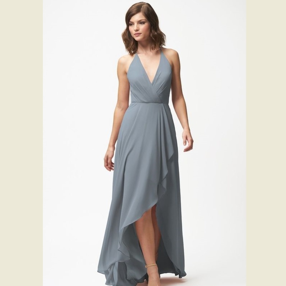 Jenny Yoo Farrah Ruffle Skirt Chiffon Gown